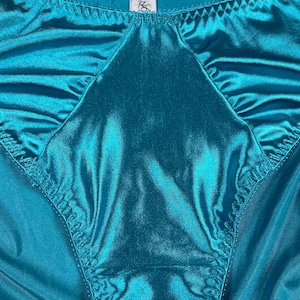 Hi-cut Satin Brief With Ruched Accents | Light Blue - Etsy