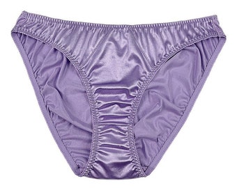 Retro Hi-cut Satin Panty Lavendel