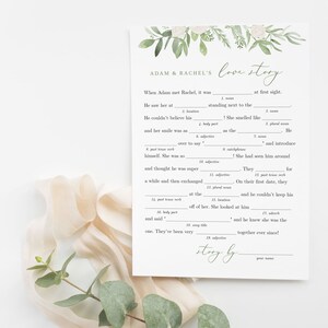 Funny Bridal Shower Game Printable Mad Libs Printable - Etsy