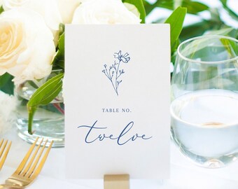 Table Number Template - Nadine Collection - Instant Download - 4x6 + 5x7 - Printable Editable Text - WS-032