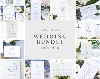 Wedding Bundle - Charlotte Collection - Classic Romantic Design Wedding Templates Bundle - Wedding Essentials - Instant Download - WS-032
