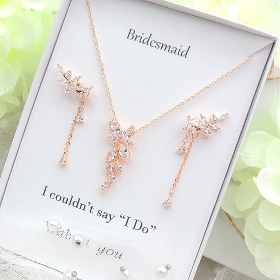 Argento 925 Collana E Orecchini A Goccia Con Perle E Cristalli - Set Gioielli In Sterling Set Collana E Orecchini - Foto 9