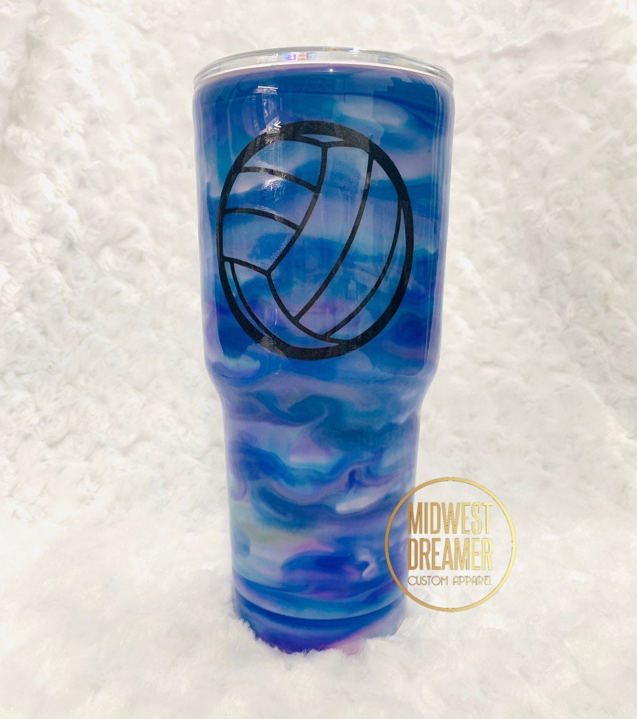 Volleyball Swirl Tumbler Custom Tumbler Volleyball Tumbler Etsy