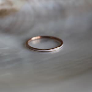 Dainty Rose Gold Filled White or Black Enamel Stackable Ring/Band