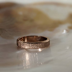 18kt Rose Gold Plated Sparkly Statement Stackable Ring/Band