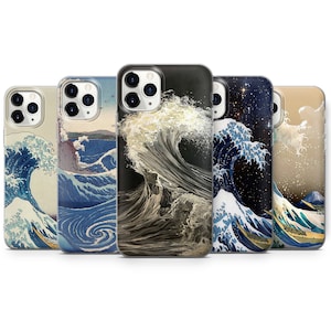 Big wave sea ocean water japanese big wave phone case cover for iPhone 11, 12 & Samsung S10, S20, A51 Huawei