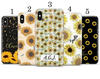 Tournesol personnalisé votre nom initiales housse de téléphone pour iphone samsung huawei G8