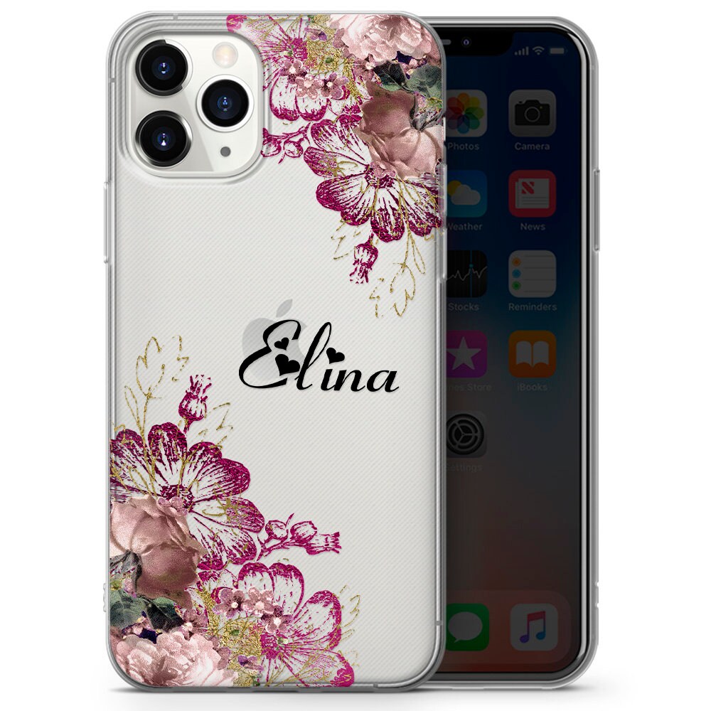 Personalised Phone Cases Transparent Phone Case Custom Name Etsy