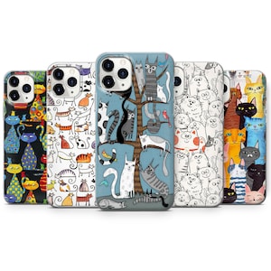 Cats, Animals, Art, Phone case cover for iphone, Samsung, Huawei