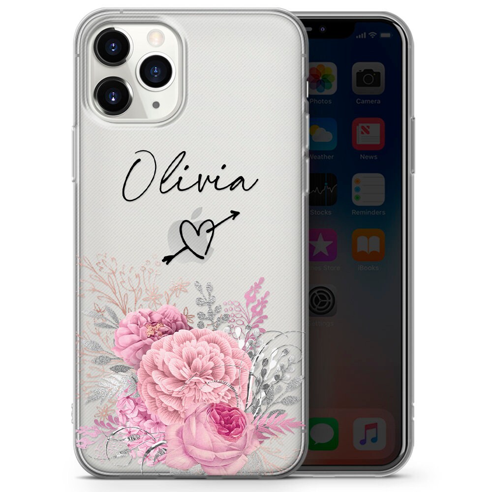 Personalised Phone Cases Transparent Phone Case Custom Name Etsy
