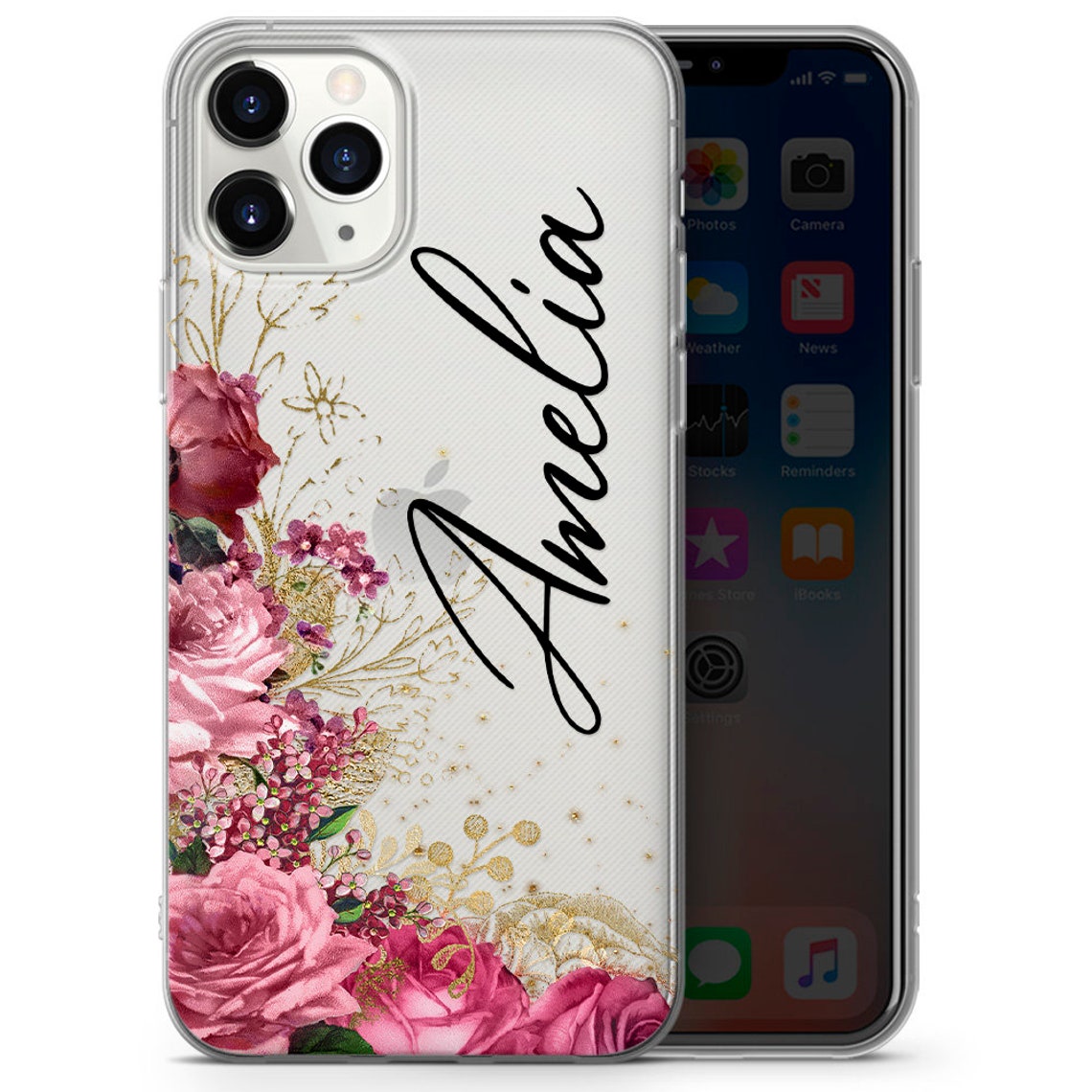Personalised Phone Cases Transparent Phone Case Custom Name Etsy