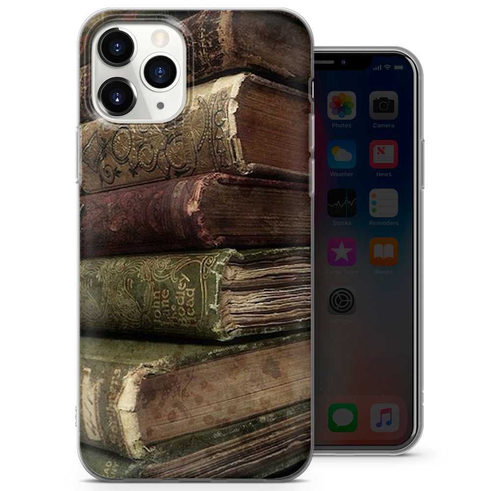 Vintage style old books phone case cover For iPhone Samsung Etsy