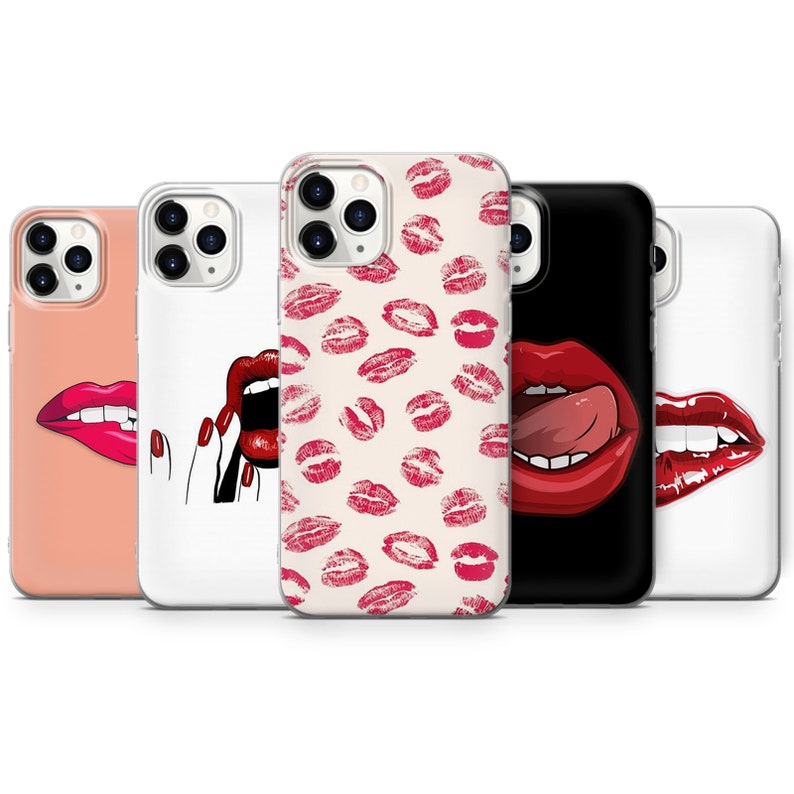 Lips Women's Lips Red Lips Gel or Plastic Phone Case Cover Etsy