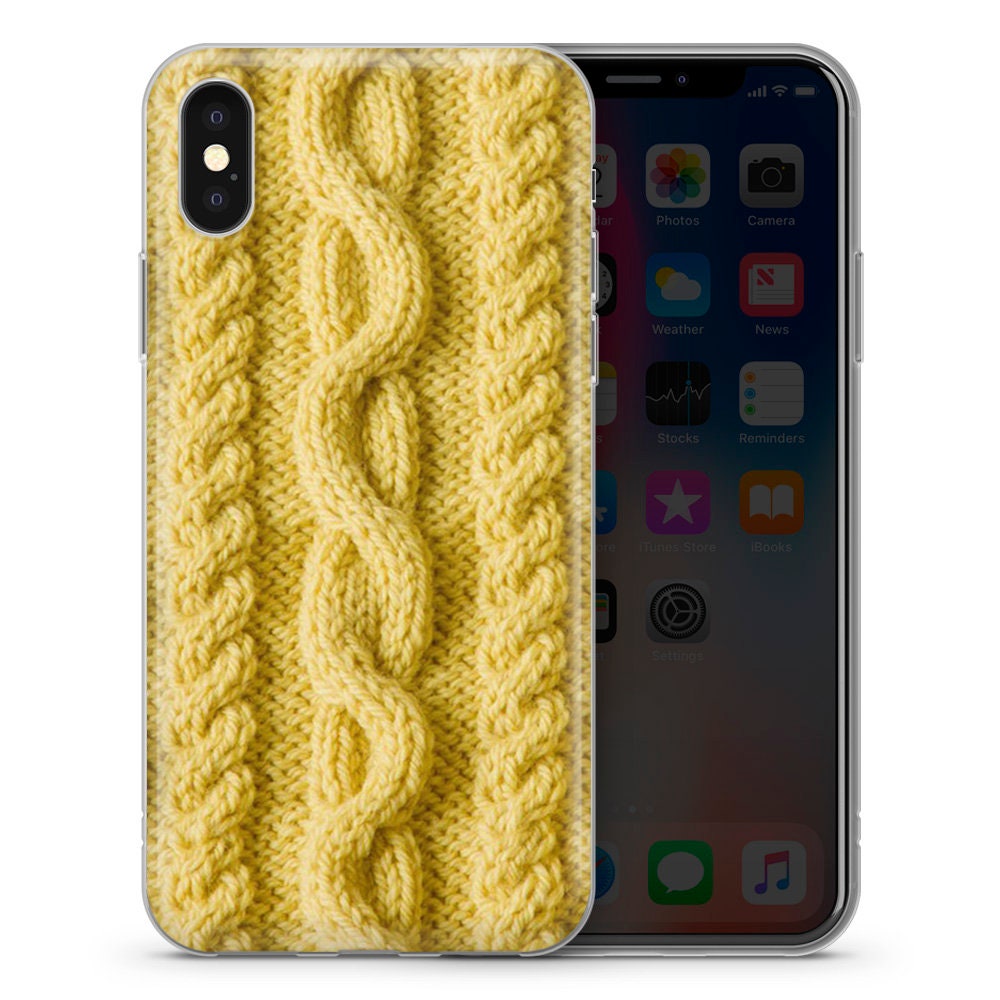 Knitted Texture, Knitting,handicrafts Phone Case Cover for