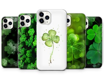 Clover leaf, green, symbol, Phone case cover Fits for Galaxy A51, S20, S21, S10+,M51, A12 Iph 6,7,8,Xr,11,12 Pro Max, 13, 13 MINI, Mate 40