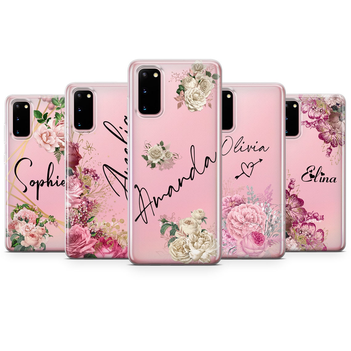 Personalised Phone Cases Transparent Phone Case Custom Name Etsy