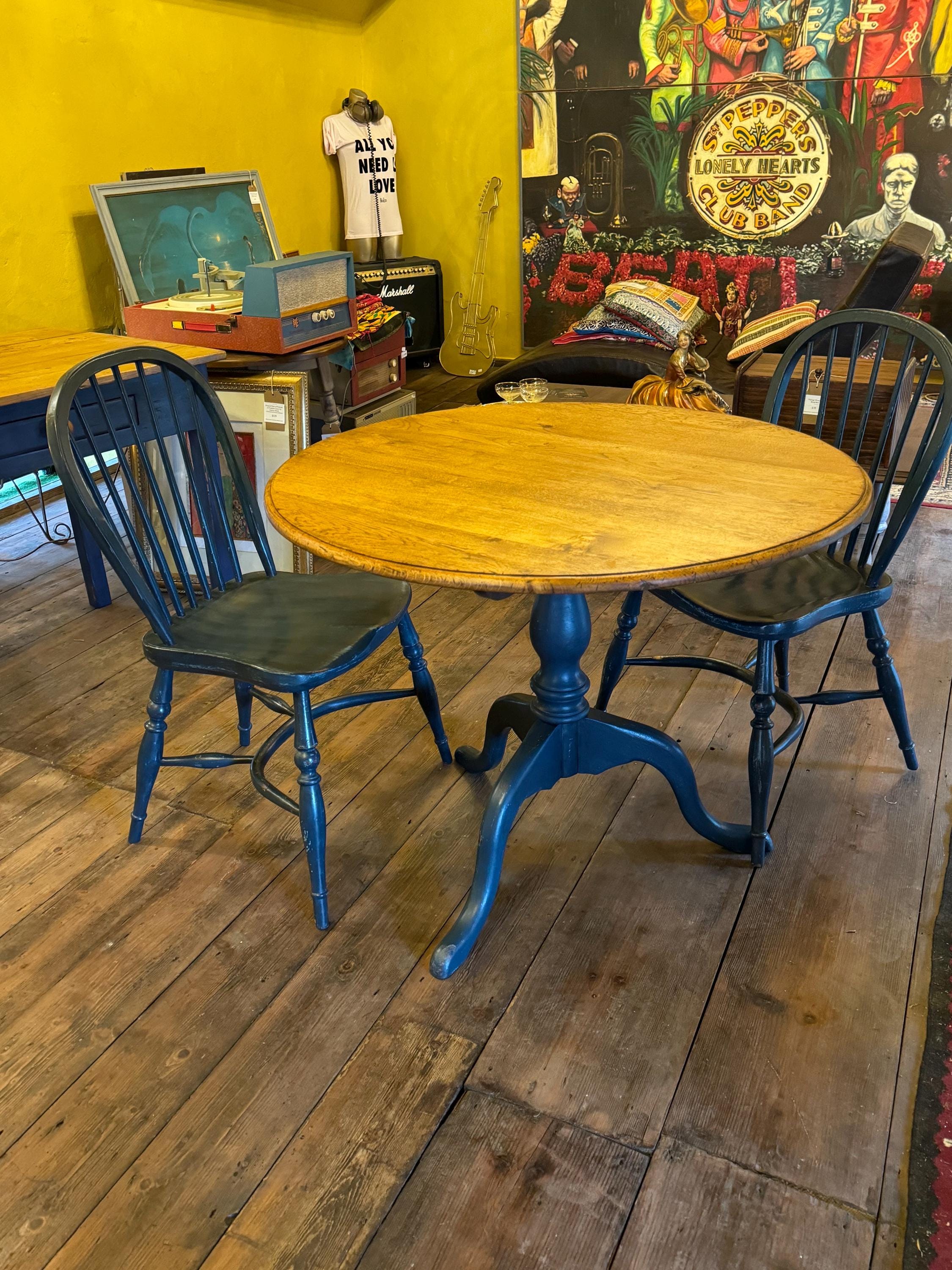 19th Century Oak Table and Chairs - Etsy, image size:2250x3000