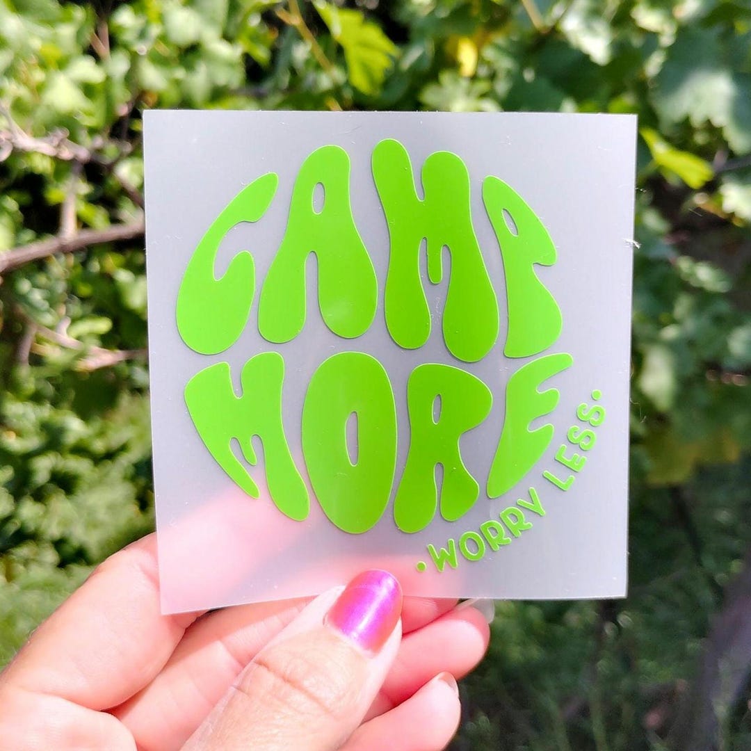 Camp More Worry Less Camping Outdoors Vinyl Window Decal Sticker - Etsy