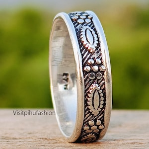 925 Sterling Silver Band Ring Solid Silver Band Ring for Women Men Sterling Silver Band Polished Silver Band Ring Thin Sterling Silver Band