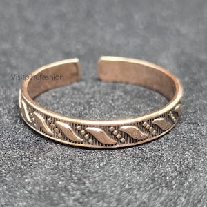 100% Pure Copper Therapy Ring, Solid Copper Adjustable ring, Pure Copper birtgday Gift for her, wedding gift, Copper Arthrits relief ring,