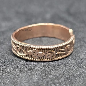 100% Copper Ring, Handcrafted ring, Healing copper Adjustable Handmade ring, Arthrits relief band ring, Pure Copper 7th Anniversary Gift,