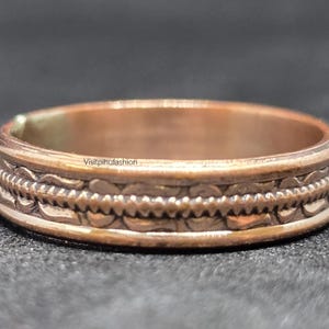 Handmade Copper Therapy Ring: Adjustable Healing Band for Arthritis Relief