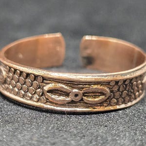 Solid Copper Ring, Handcrafted Artisan ring, Healing Adjustable Handmade ring, Arthrits relief band ring, Pure Copper 7th Anniversary Gift,