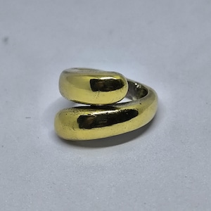 Adjustable Solid Brass Ring: Handmade Fidget Stacking Ring