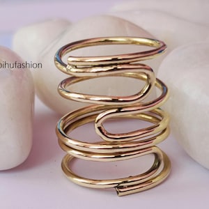 Adjustable Solid Brass Ring: Handmade Fidget Stacking Ring