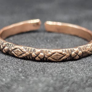Solid Copper Ring, Handcrafted Artisan ring, Healing Adjustable Handmade ring, Arthrits relief band ring, Pure Copper 7th Anniversary Gift,