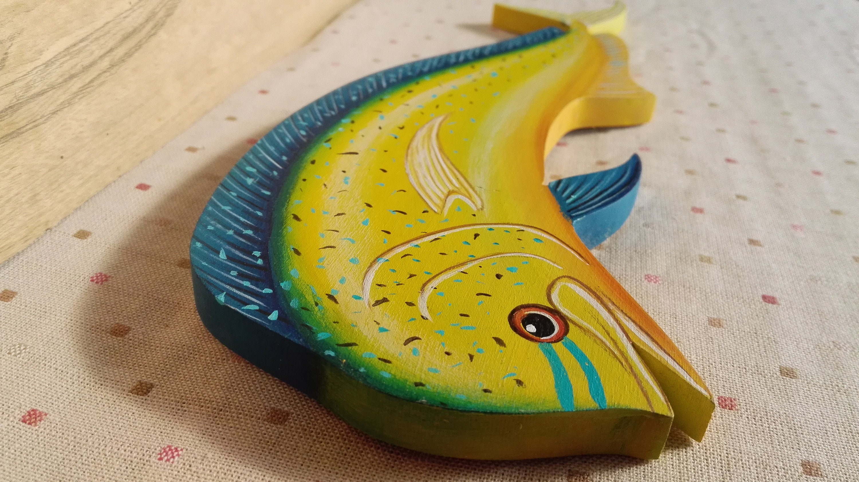 Yellow Fish Magnet, Fridge Magnet Kitchen Magnet Wood Fish Magnet ...