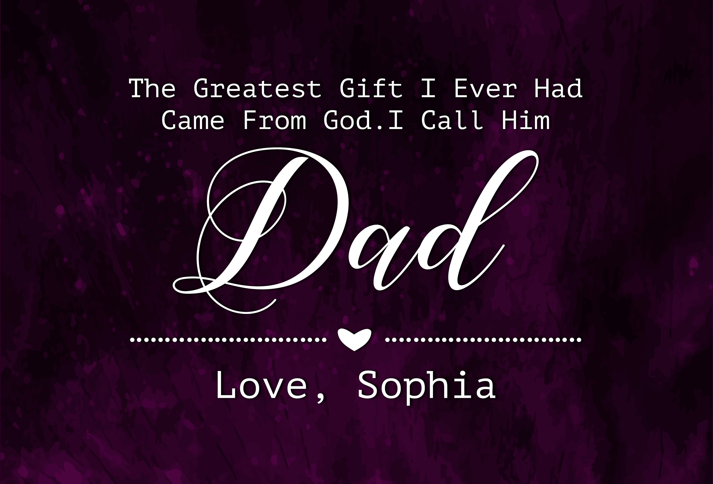 personalised dad canvas