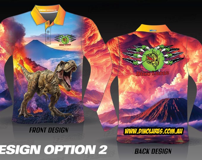 Adult - Long Sleeved "Dinolures" Fishing Top.