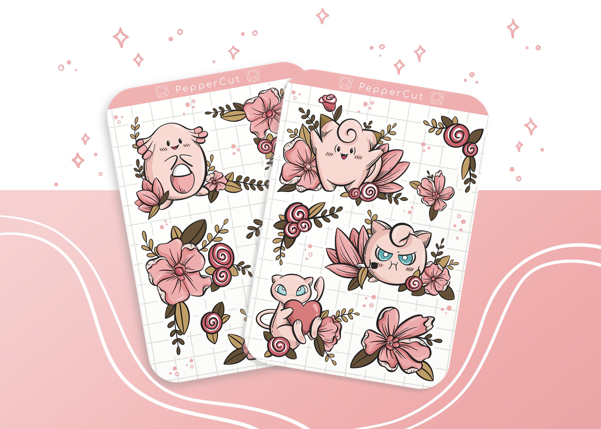 February Pokemon Theme Sticker Pack | Bullet Journal Scrapbooking Pla…