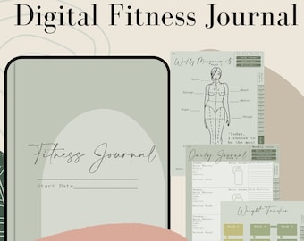 Digitales Fitness Journal, GoodNotes, Notablity, Gesundheitsjournal, Abnehm-Tracker, Workout Tracker, Workout Journal, iPad