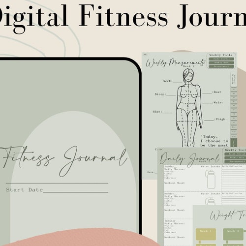 Digital Fitness Journal Goodnotes Notablity Health Journal Etsy