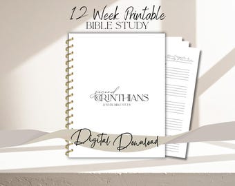 2 Korinther Bibel Studium Printable | Christliches Arbeitsbuch | Bibelstudienführer für Frauen | Schrift Journaling Seiten | Kleine Gruppe Devotionalie