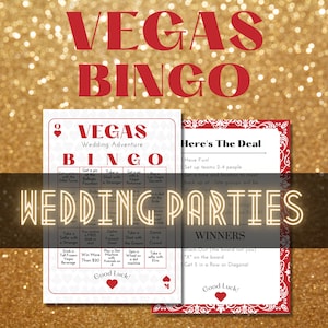 Las Vegas BINGO Scavenger Hunt Instant Digital Download Bachelorette Bachelor Wedding Party
