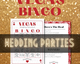 Las Vegas BINGO Schnitzeljagd Instant Digital Download Junggesellenabschiene Junggesellenabschiene