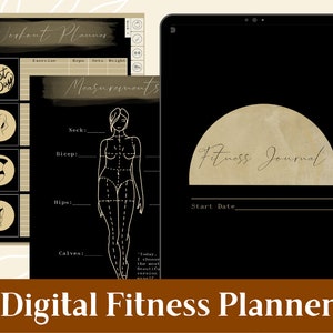 Digitales Fitness Journal, Fitness Planer für iPad, Notability und GoodNotes. Workout Planer, Meal Prep Planner, Gewichtsverlust Journal Digital