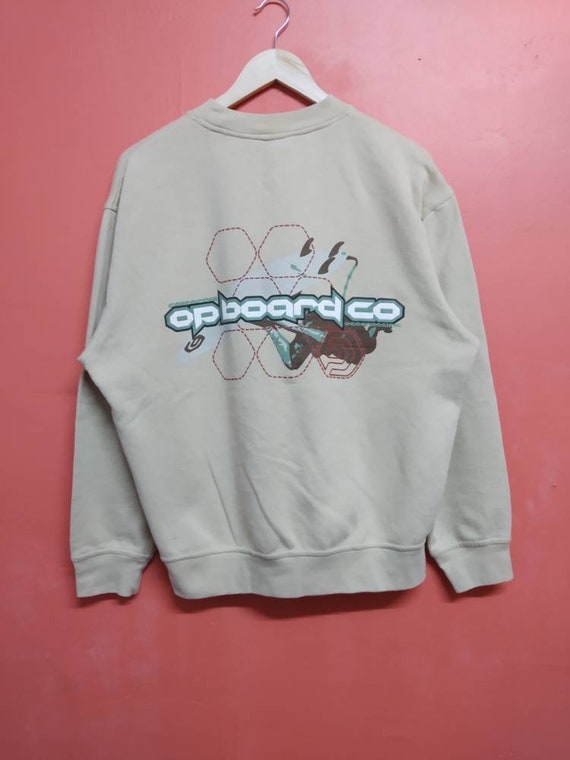 Ocean Pacific Board Co Big Logo Pullover Jumpers Sweatshirt Crewneck Sweater Medium Size Etsy