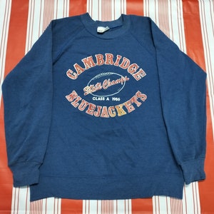 Vintage Cambridge blue jackets sweatshirt 80s Cambridge shirt