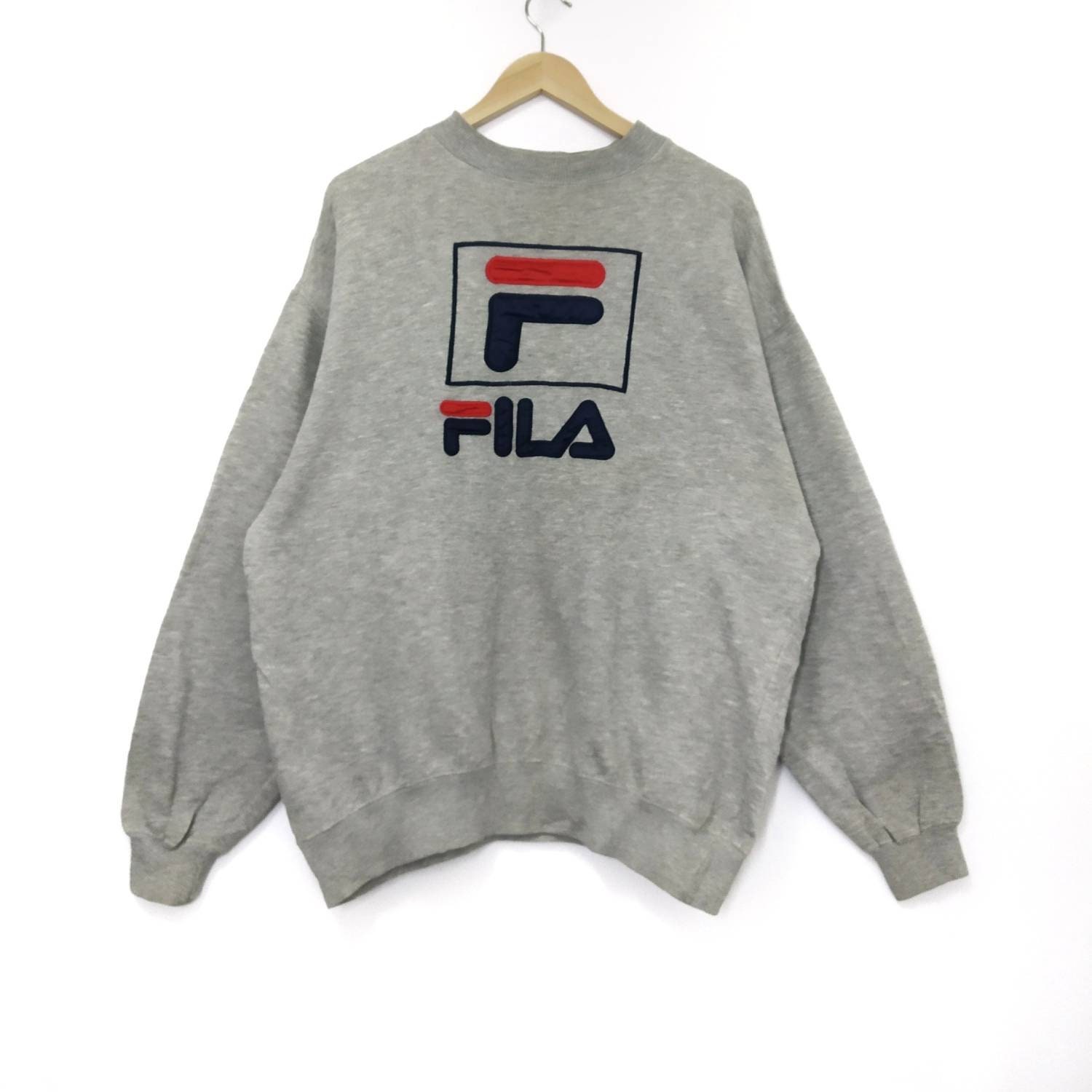 Fila Big Embroidery Spell Out Logo Pullover Sweatshirts - Etsy UK