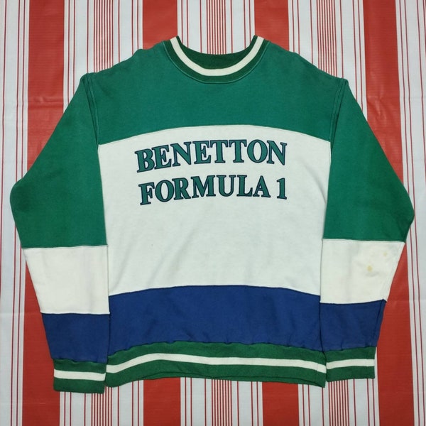 Vintage Benetton Formula 1 sweatshirt benetton formula racing pullover Jumpers sweater