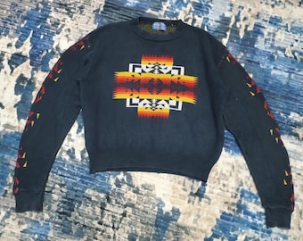 Vintage Pendleton Aztec Tribal Knitted Jumper Sweater