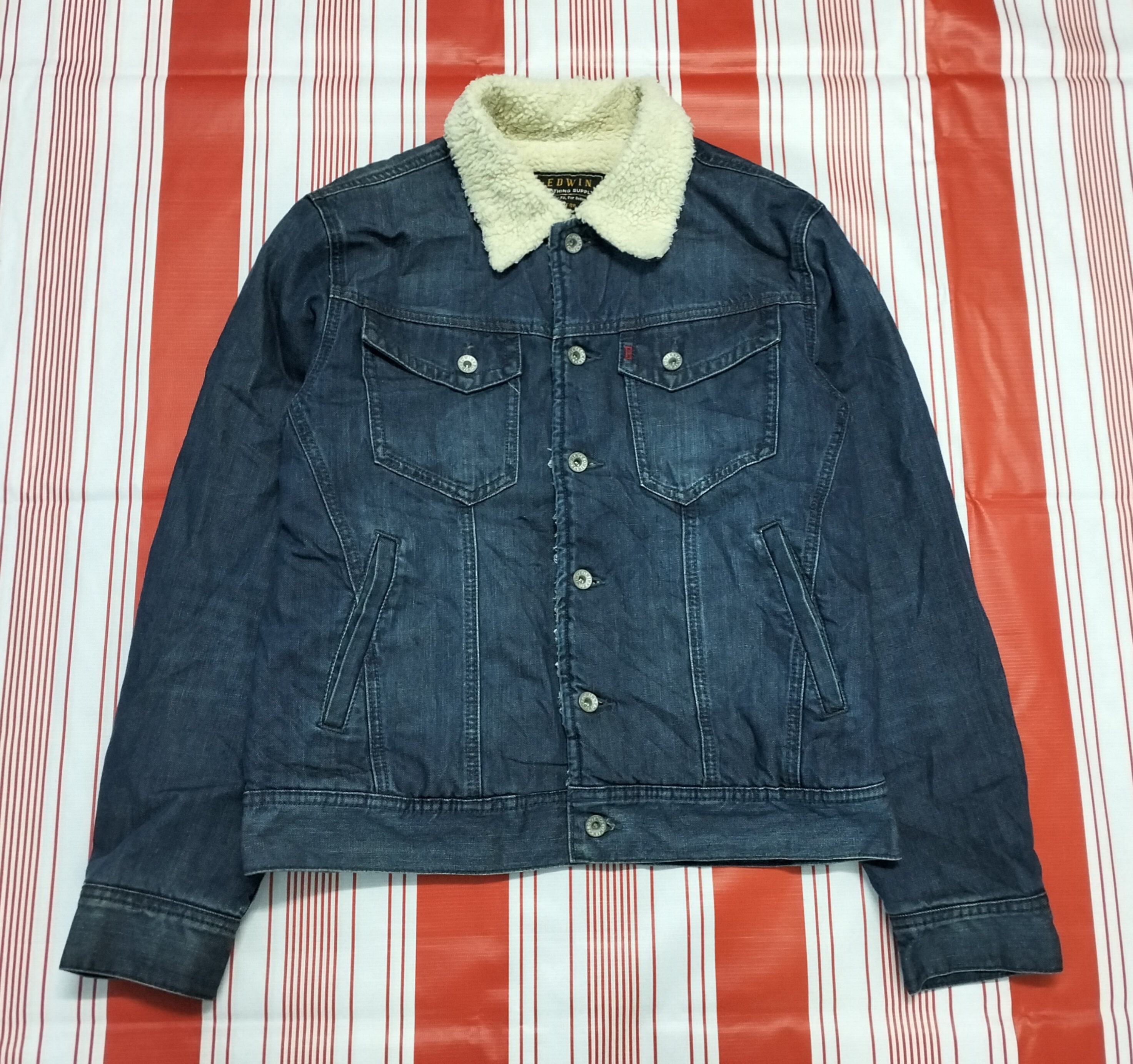 Edwin denim jacket Edwin Sherpa denim jacket Edwin Streetwear jacket