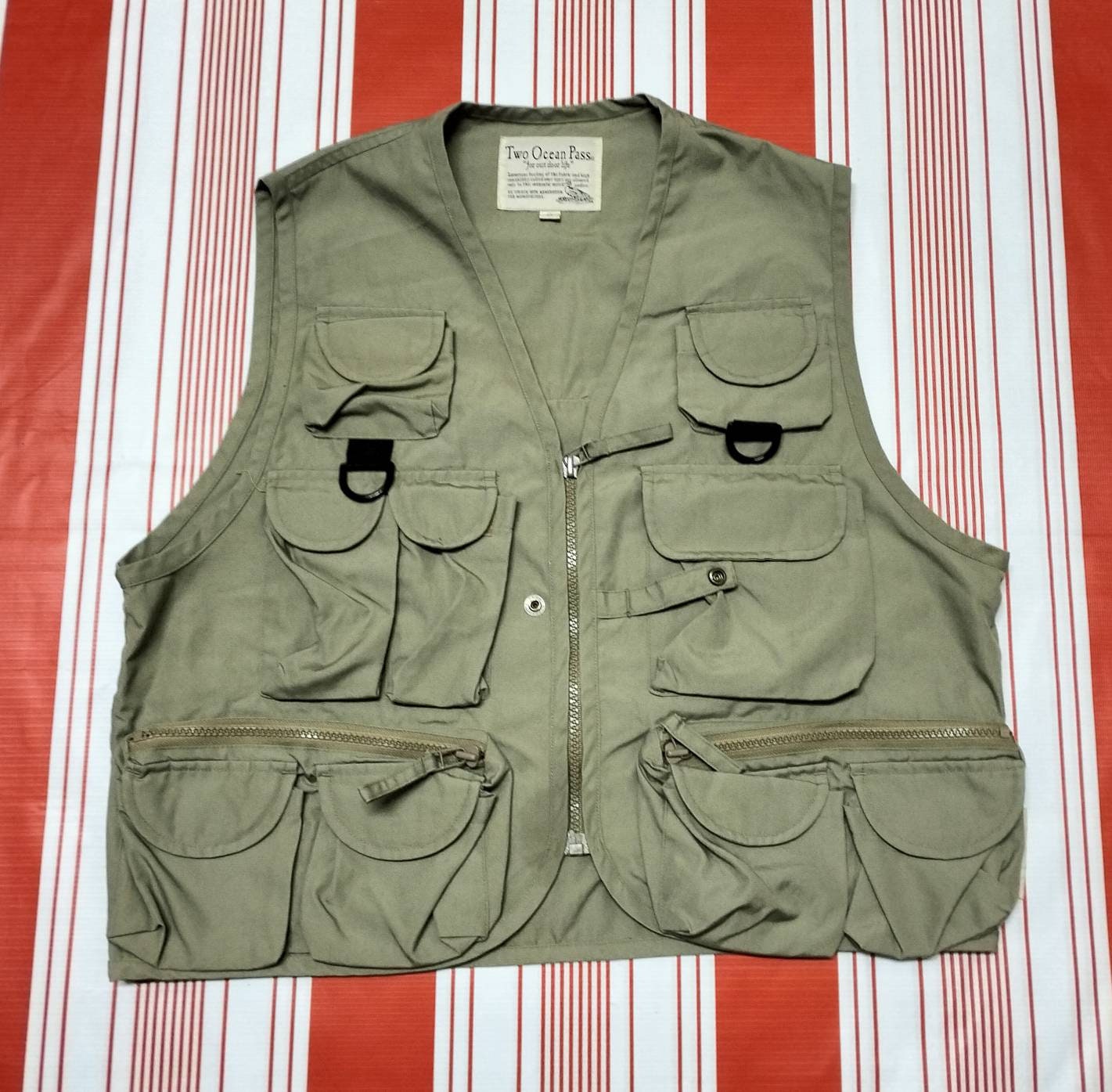 Vintage Japanese Brand Two Ocean Pass Utility Vest Fishing Vest Outdoor  Style -  India