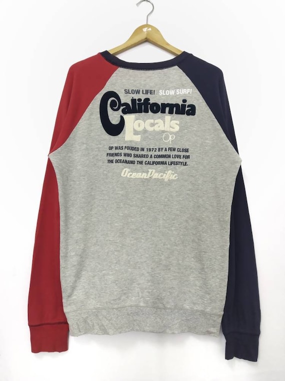Sale Vintage Ocean Pacific Sweatshirt Big Embroidery Logo Spellout