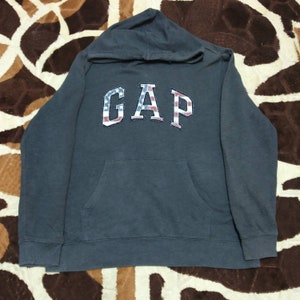 Vintage Gap big logo spellout hoodie sweatshirt Large size