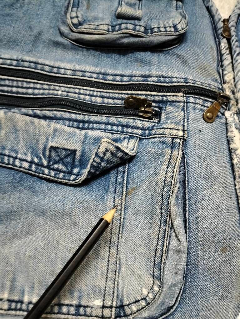 90s USA製 Levi'sリーバイス 70598 デカパッチ カットオフ
